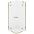 Душевой уголок New Trendy Avexa Gold 90х120 EXK-1783 профиль Брашированное золото стекло прозрачное