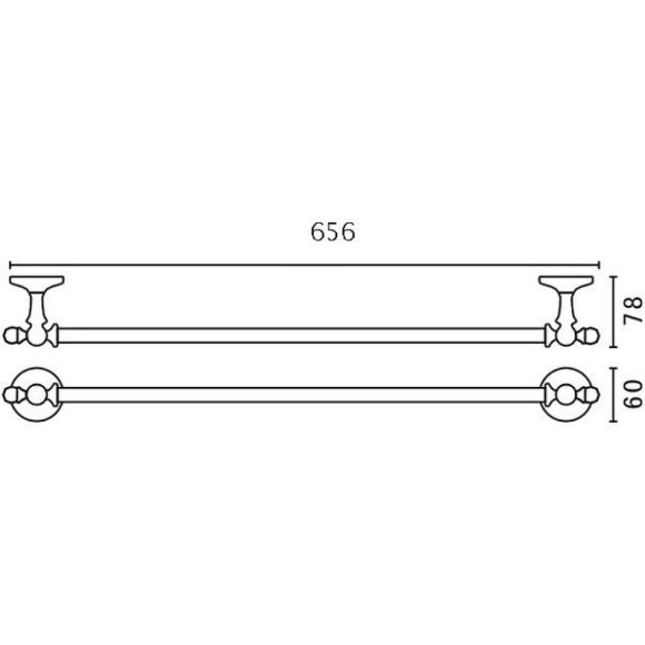 Полотенцедержатель Art&Max Antic AM-2624AL Хром