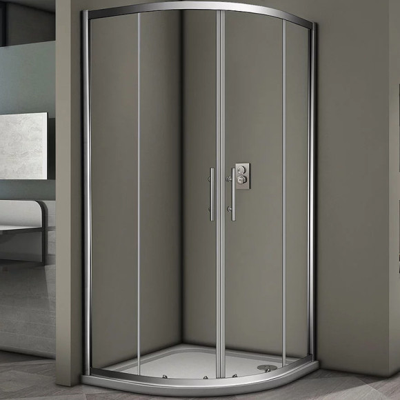 Душевой уголок Veconi Rovigo RV-07 80х80 RV07-80PL-01-19C3 профиль Хром стекло прозрачное