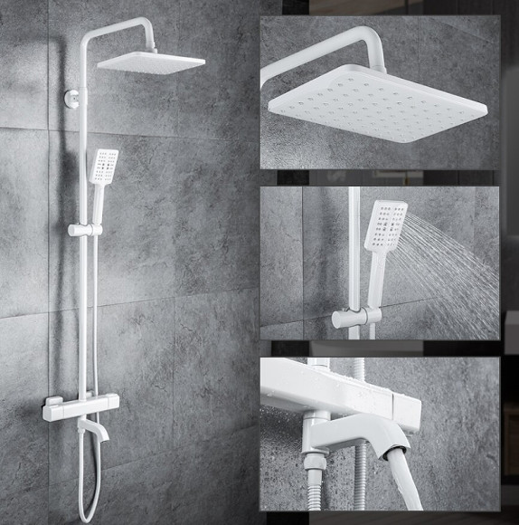 Душевая система Gappo G91 G2491-8 с термостатом Белая