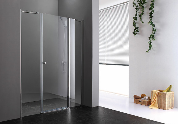 Душевая дверь Cezares Elena 160 ELENA-W-B-13-60+60/40-C-Cr профиль Хром стекло прозрачное