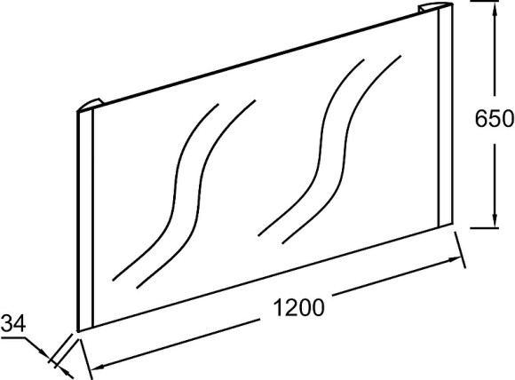 Зеркало Jacob Delafon Replique 120 EB1475-NF с подсветкой с инфракрасным выключателем с функцией антипар