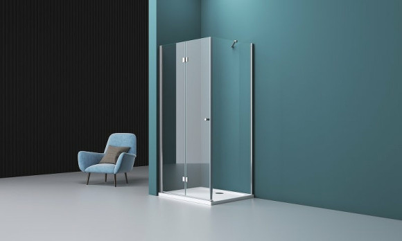 Душевой уголок BelBagno Albano 100х80 ALBANO-ASH-1-100/80-C-Cr профиль Хром стекло прозрачное