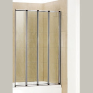 Шторка на ванну WeltWasser WW100 ZA4 100 10000002760 профиль Хром стекло прозрачное