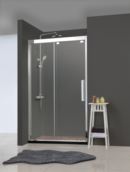 Душевая дверь Bravat Stream 120 BD120.4103S профиль Хром стекло прозрачное