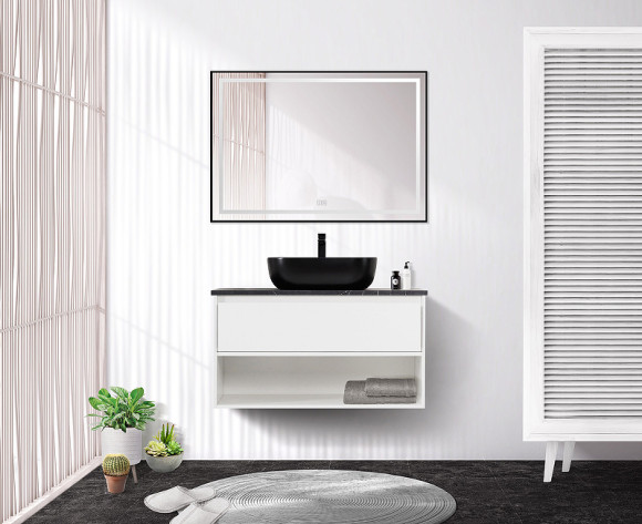 Тумба под раковину BelBagno Kraft 90 KRAFT-900-1C-SO-BO подвесная Bianco Opaco