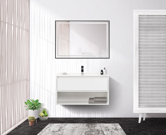 Тумба под раковину BelBagno Kraft 90 KRAFT-900-1C-SO-BO подвесная Bianco Opaco