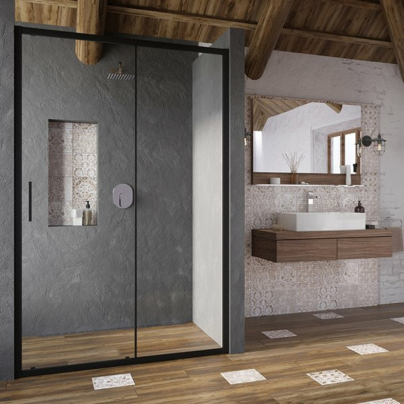 Душевая дверь Ravak Blix Slim BLSDP2-110 X0PMD0300Z1 профиль Черный матовый стекло Transparent Душевая дверь Ravak Blix Slim BLSDP2-110 X0PMD0300Z1 профиль Черный матовый стекло Transparent