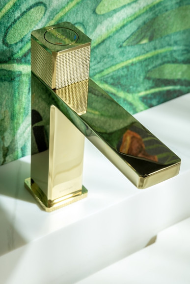 Смеситель для раковины Boheme Quad 159-G Золото