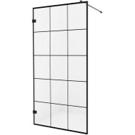 Душевая перегородка New Trendy Avexa Black 110 EXK-2024 профиль Черный стекло прозрачное