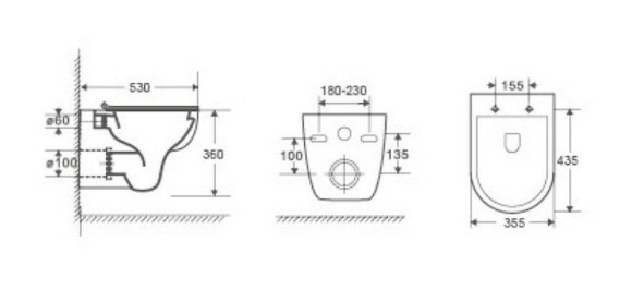 Унитаз WeltWasser Baarbach 004 GL-WT 10000003811 подвесной Белый глянец с сиденьем Микролифт Унитаз WeltWasser Baarbach 004 GL-WT 10000003811 подвесной Белый глянец с сиденьем Микролифт