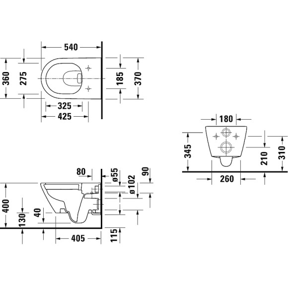 Унитаз Duravit D-Neo 45770900A1 подвесной с сиденьем Микролифт