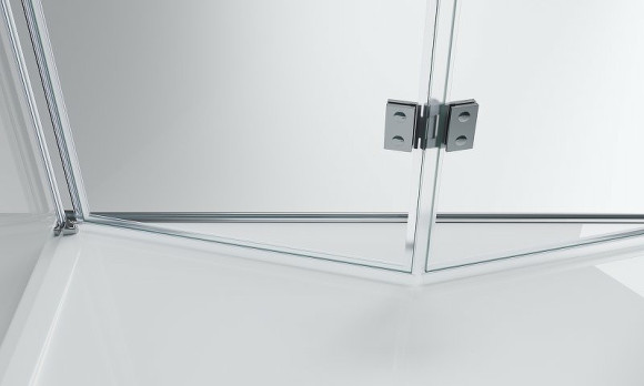 Душевой уголок BelBagno Albano 80х100 ALBANO-ASH-1-80/100-C-Cr профиль Хром стекло прозрачное