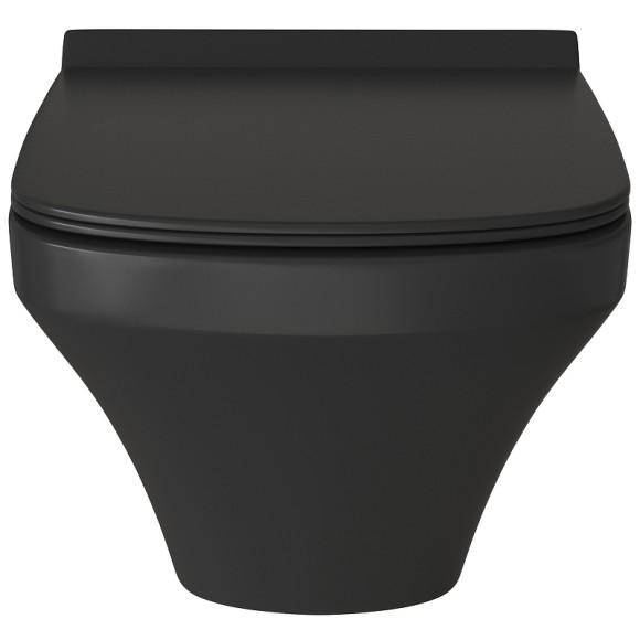 Унитаз Grossman GR-4440BMS подвесной Черный матовый с сиденьем Микролифт Унитаз Grossman GR-4440BMS подвесной Черный матовый с сиденьем Микролифт