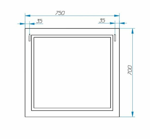 Зеркало Эстет Bali Classic 75 ФР-00002234 Белое