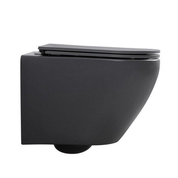Унитаз Abber Bequem AC1101MG подвесной Серый матовый с сиденьем Микролифт Унитаз Abber Bequem AC1101MG подвесной Серый матовый с сиденьем Микролифт