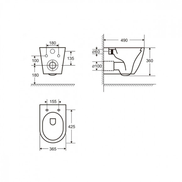 Унитаз Abber Bequem AC1101MG подвесной Серый матовый с сиденьем Микролифт Унитаз Abber Bequem AC1101MG подвесной Серый матовый с сиденьем Микролифт