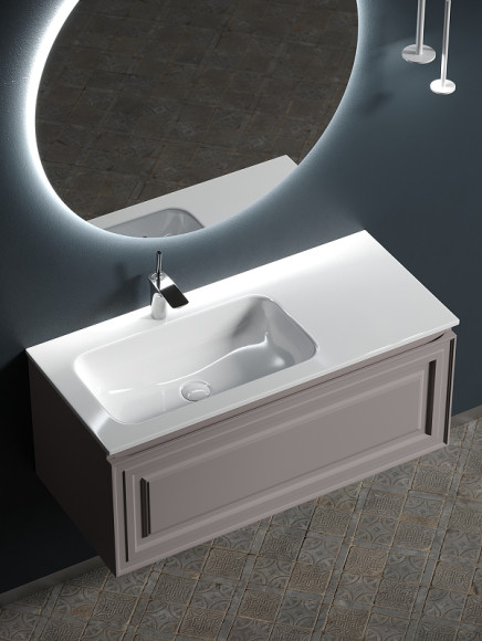 Тумба под раковину Sancos Very 100 L VR100LSM подвесная Doha Soft