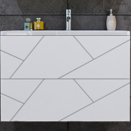 Тумба под раковину Бриклаер Кристалл 80 4627125415968 подвесная Белая Тумба под раковину Бриклаер Кристалл 80 4627125415968 подвесная Белая