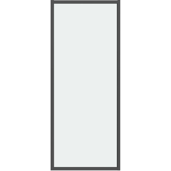 Душевая стенка Grossman Style 90 200.K33.05.90.21.00 профиль Черный матовый стекло прозрачное