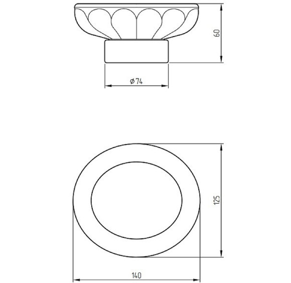 Мыльница Migliore Olivia 17478 Белая Хром