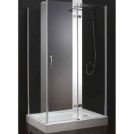 Душевой уголок Cezares Bergamo 100x80 R BERGAMO-W-AH-1-100/80-C-Cr-R профиль Хром стекло прозрачное