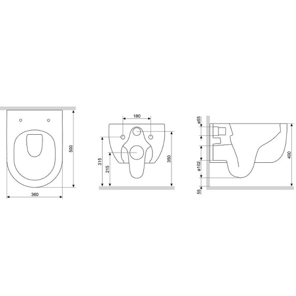 Унитаз Damixa Scandinavian Pure DX36C1701SC подвесной с сиденьем Микролифт