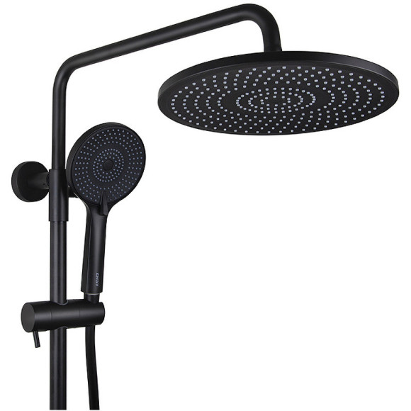 Душевая система Kaiser Cezar 05182-2 с термостатом Черная матовая Душевая система Kaiser Cezar 05182-2 с термостатом Черная матовая