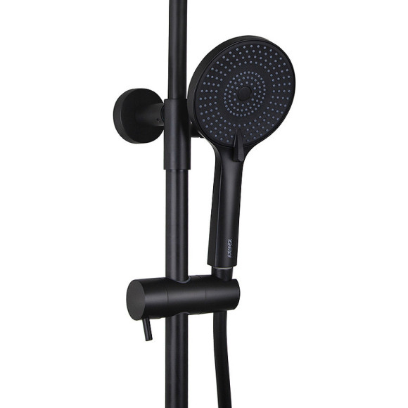 Душевая система Kaiser Cezar 05182-2 с термостатом Черная матовая Душевая система Kaiser Cezar 05182-2 с термостатом Черная матовая
