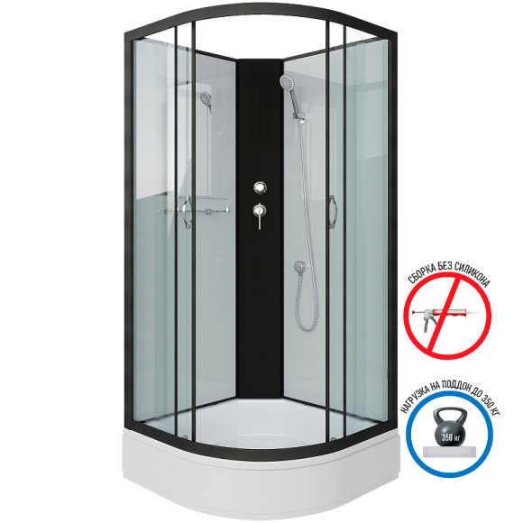 Душевая кабина Niagara Classic 90x90 NG-6701-14BK без гидромассажа