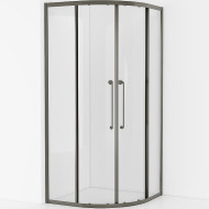 Душевой уголок Cezares Relax-304 100x100 RELAX-304-R-2-100-C-GM профиль Оружейная сталь стекло прозрачное
