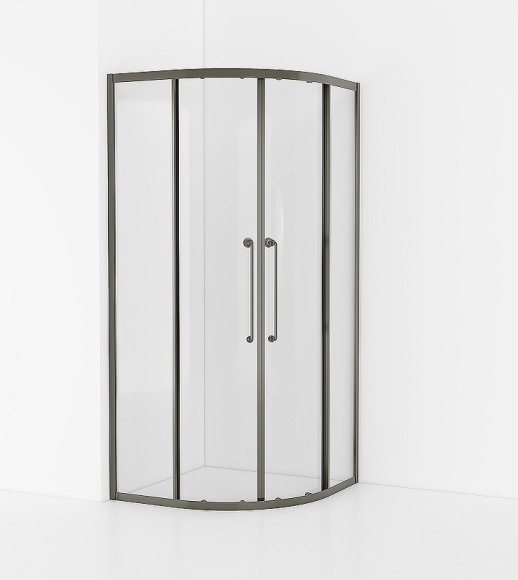 Душевой уголок Cezares Relax-304 100x100 RELAX-304-R-2-100-C-GM профиль Оружейная сталь стекло прозрачное