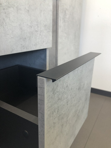 Тумба с раковиной Comforty Франкфурт 90 00-00007342 подвесная Бетон светлый