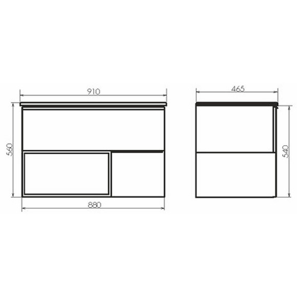Тумба с раковиной Comforty Франкфурт 90 00-00007342 подвесная Бетон светлый