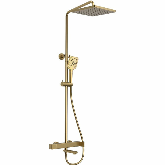 Душевая система Vincea Cube VSFS-1C1BG Брашированное золото Душевая система Vincea Cube VSFS-1C1BG Брашированное золото