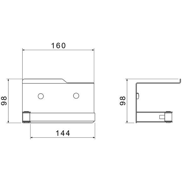 Держатель туалетной бумаги Aquatek Лира AQ4929MB с полкой Черный матовый Держатель туалетной бумаги Aquatek Лира AQ4929MB с полкой Черный матовый