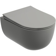 Унитаз Ceramicanova Modena Rimless CN6063MH подвесной Антрацит матовый с сиденьем Микролифт