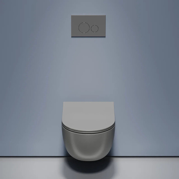 Унитаз Ceramicanova Modena Rimless CN6063MH подвесной Антрацит матовый с сиденьем Микролифт Унитаз Ceramicanova Modena Rimless CN6063MH подвесной Антрацит матовый с сиденьем Микролифт