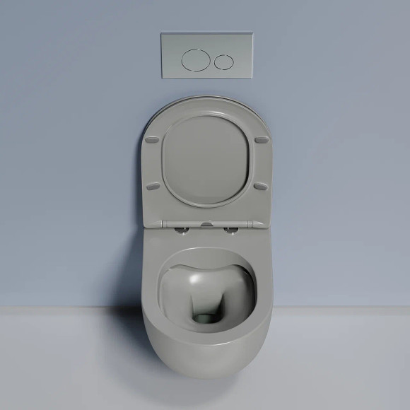 Унитаз Ceramicanova Modena Rimless CN6063MH подвесной Антрацит матовый с сиденьем Микролифт Унитаз Ceramicanova Modena Rimless CN6063MH подвесной Антрацит матовый с сиденьем Микролифт