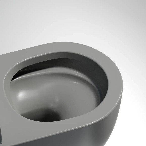 Унитаз Ceramicanova Modena Rimless CN6063MH подвесной Антрацит матовый с сиденьем Микролифт Унитаз Ceramicanova Modena Rimless CN6063MH подвесной Антрацит матовый с сиденьем Микролифт