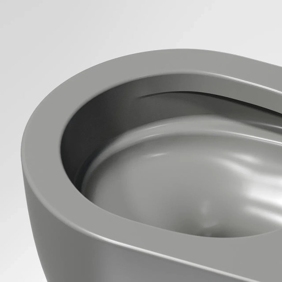 Унитаз Ceramicanova Modena Rimless CN6063MH подвесной Антрацит матовый с сиденьем Микролифт Унитаз Ceramicanova Modena Rimless CN6063MH подвесной Антрацит матовый с сиденьем Микролифт