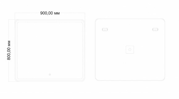 Зеркало Art&Max Vita AM-Vit-900-800-DS-F с подсветкой с сенсорным выключателем