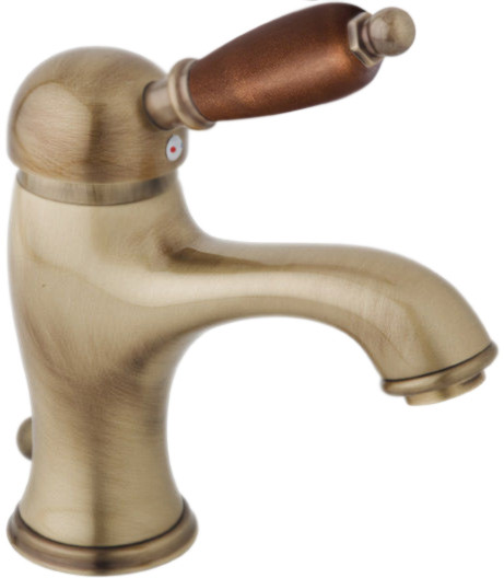 Смеситель для раковины Cezares Elite ELITE-LSM1-01-M Бронза/орех