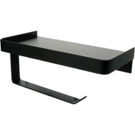 Держатель туалетной бумаги Fixsen Hotel FX-31011B с полкой Черный матовый Держатель туалетной бумаги Fixsen Hotel FX-31011B с полкой Черный матовый