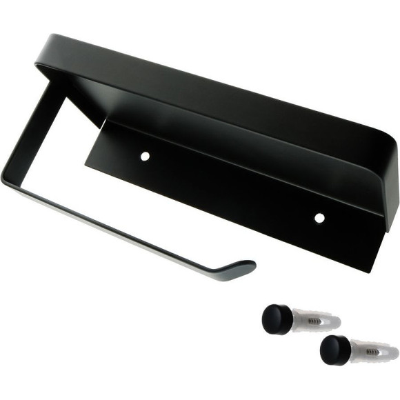 Держатель туалетной бумаги Fixsen Hotel FX-31011B с полкой Черный матовый Держатель туалетной бумаги Fixsen Hotel FX-31011B с полкой Черный матовый