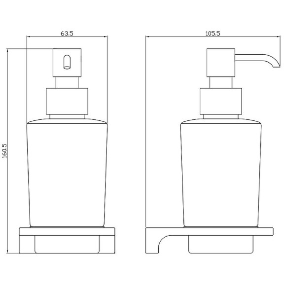 Дозатор для жидкого мыла Rav Slezak Nil NLA0303ZRK Розовый золотистый крацованный Дозатор для жидкого мыла Rav Slezak Nil NLA0303ZRK Розовый золотистый крацованный
