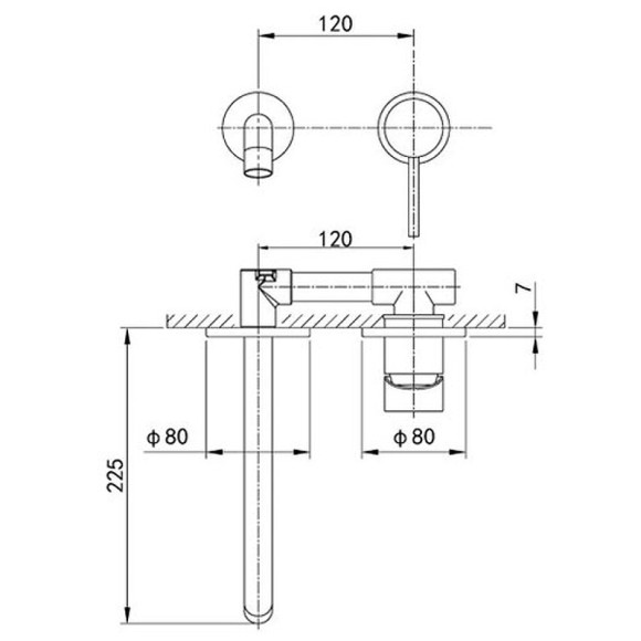 Смеситель для раковины Caprigo Don 53-027-NER Черный матовый Смеситель для раковины Caprigo Don 53-027-NER Черный матовый
