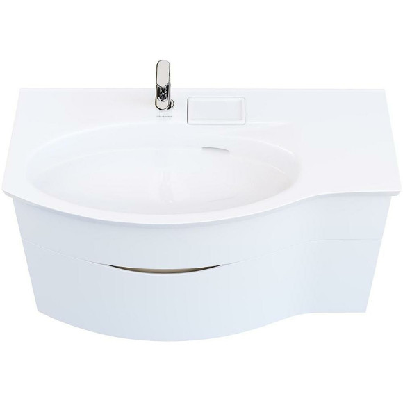 Тумба под раковину Kerama Marazzi Riva 100 L RV.100Lh\WHT.M подвесная Белая матовая