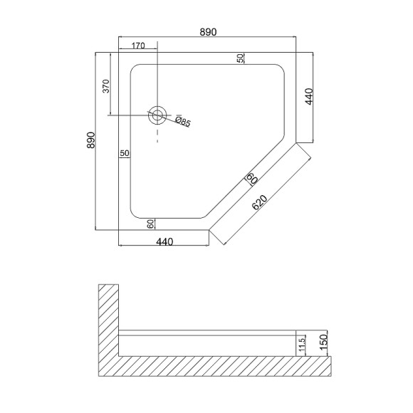 Акриловый поддон для душа Niagara Nova 90x90 NG-90-90D RUS Белый Акриловый поддон для душа Niagara Nova 90x90 NG-90-90D RUS Белый