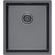 Кухонная мойка Paulmark Yuni 39 Uni YU39-GM Вороненная сталь